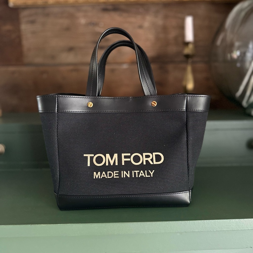 Tom Ford Canvas Logo Mini Tote